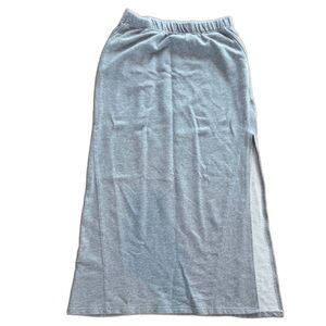 Spiritual Gangster Quinn Cotton Maxi Skirt in Heather Ash
